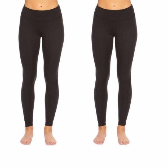 NEW FELINA Sueded Leggings 2 Pack  Black - Picture 1 of 6